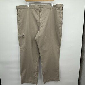 Dockers Mens Big and Tall Comfort Waistband Cargo Pants  Khaki Tan 48x30 NEW